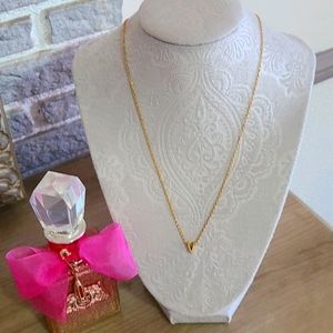 Mini V Initial Necklace